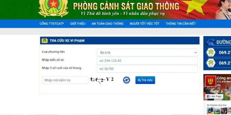 Hướng dẫn nhanh tra cứu phạt nguội trên csgt.v