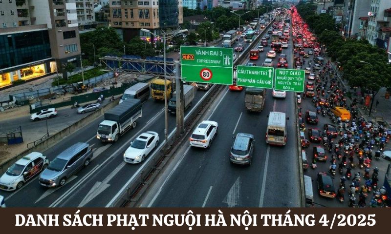 Danh sách phạt nguội Hà Nội