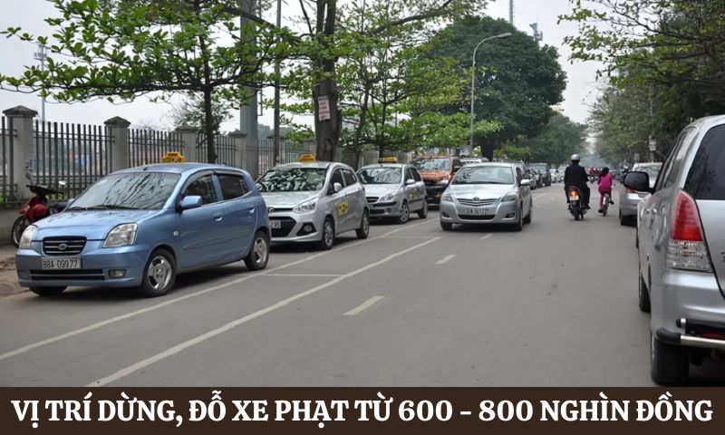 Vị trí áp dụng mức phạt lỗi dừng đỗ ô tô năm 2025
