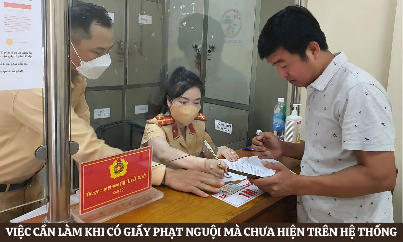 giải đáp Vì sao có giấy phạt nguội mà chưa hiện trên hệ thống
