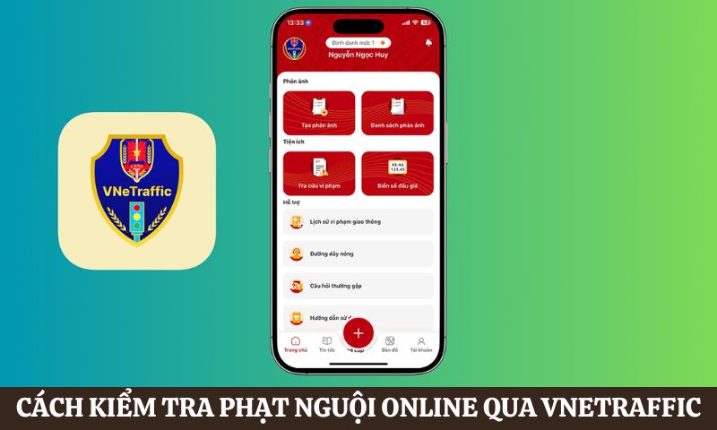 Cách kiểm tra phạt nguội online qua VneTraffic