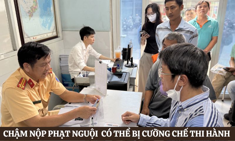 chậm nộp phạt nguội