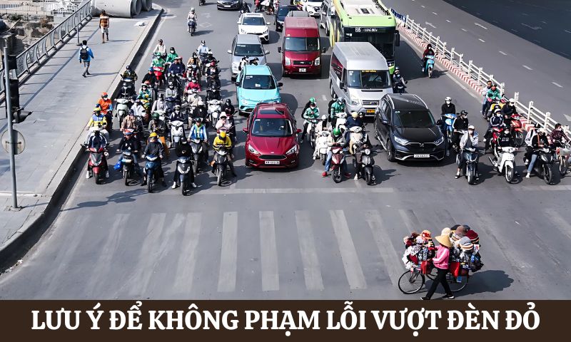 Lưu ý để không phạm lỗi vượt đèn đỏ