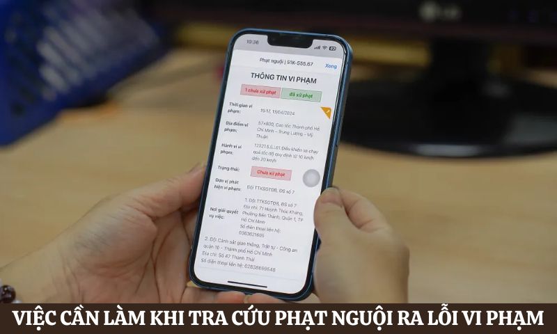 Việc cần làm khi tra cứu phạt nguội toàn quốc